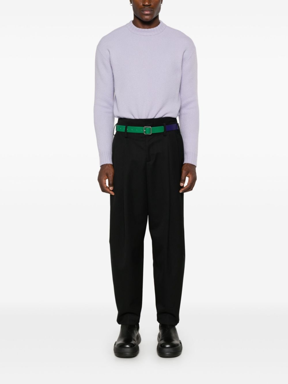 Shop Kenzo School Boy "black" Loose-fit Trousers