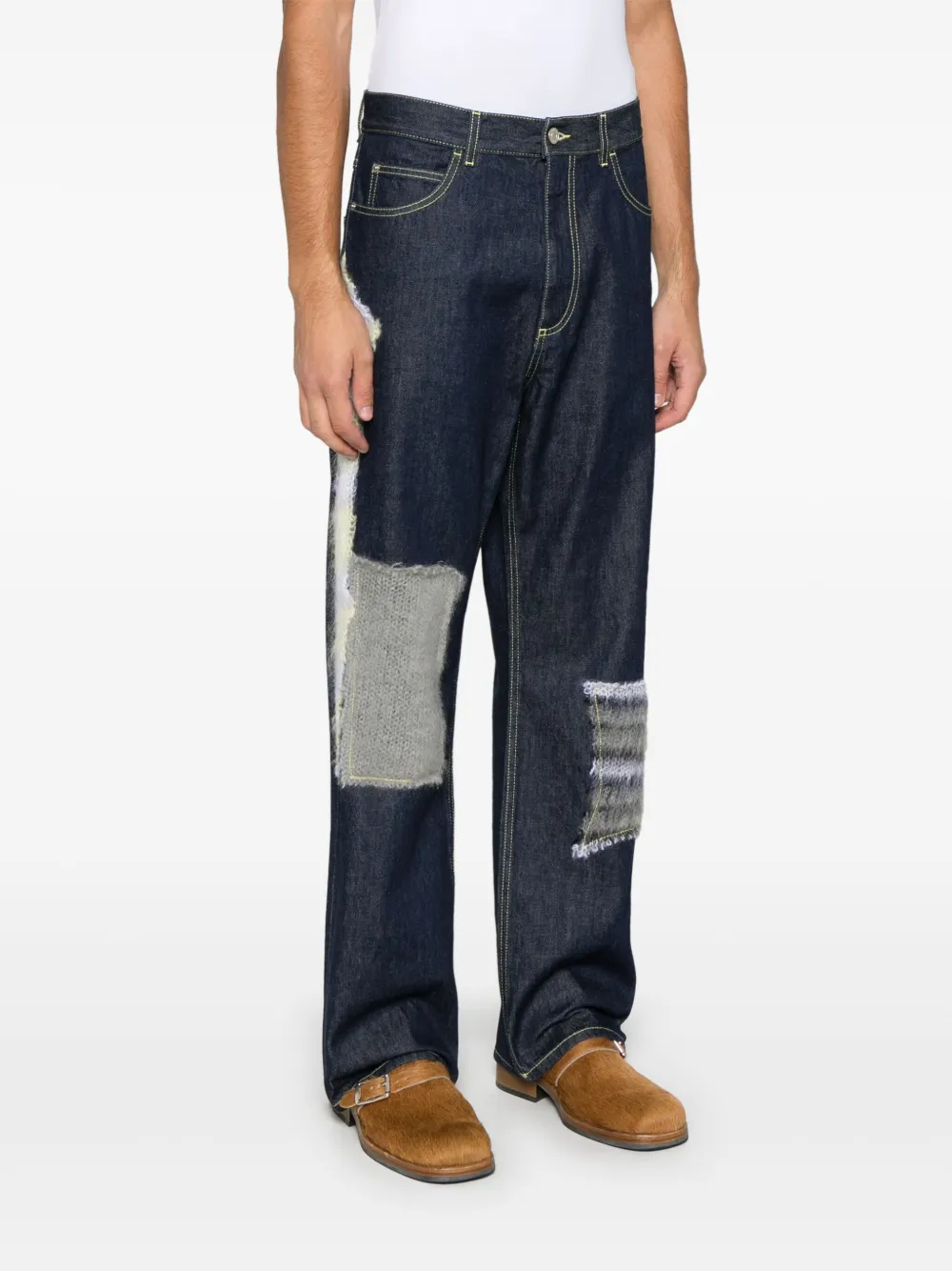 Affordable Marni knitted-patchwork jeans Men