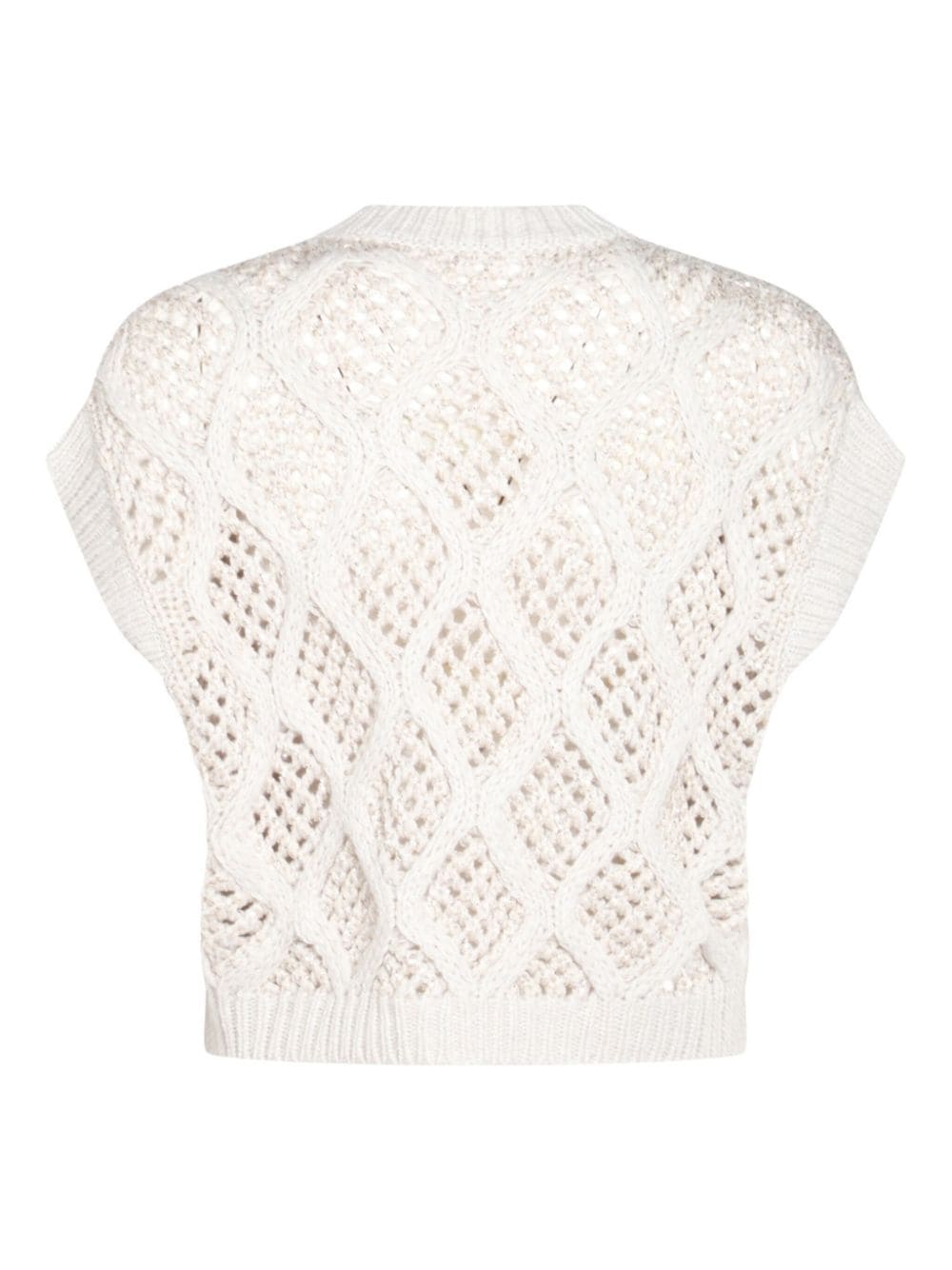 Brunello Cucinelli cashmere knitted top - Beige