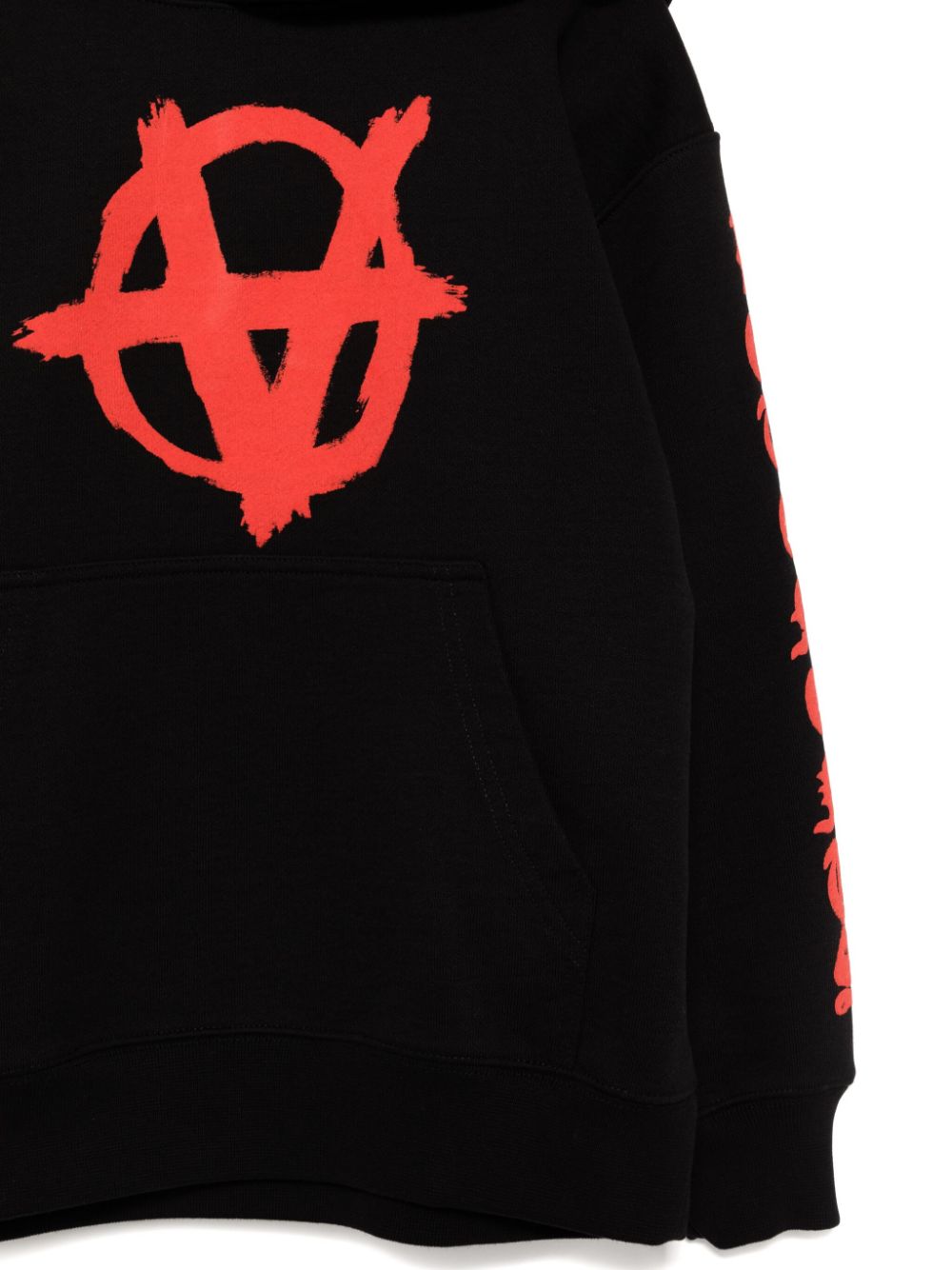 Shop Vetements Logo Print Hoodie In 黑色