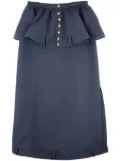 Rokh peplum midi skirt - Blue