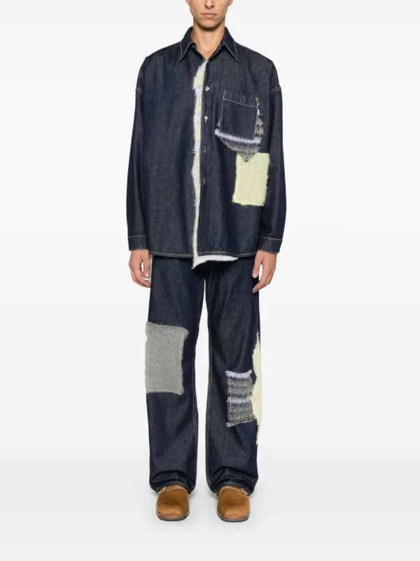 Marni パッチワーク シャツ | ブラック | FARFETCH JP