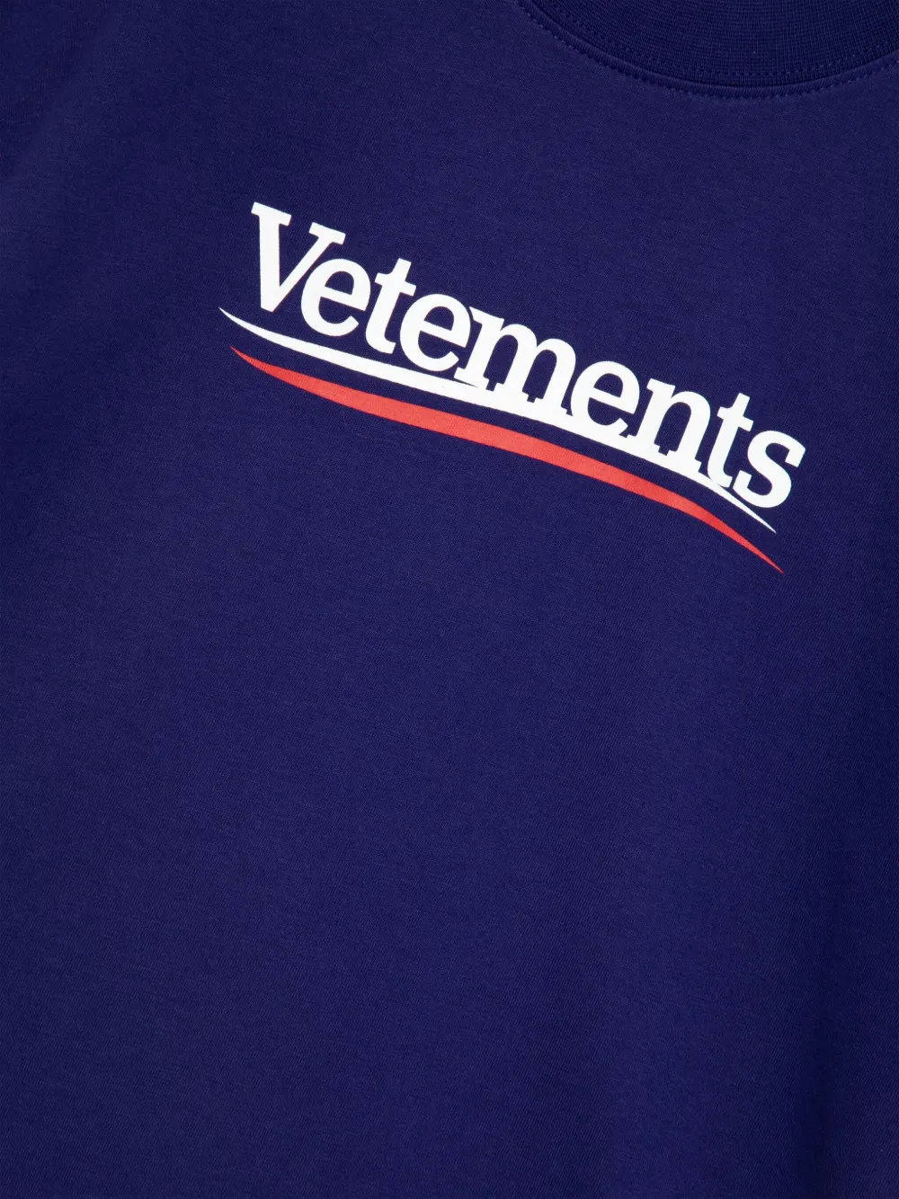 Vetements Kids Katoenen T-shirt met logoprint Paars