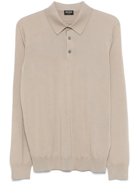 Zegna fine-knit polo shirt