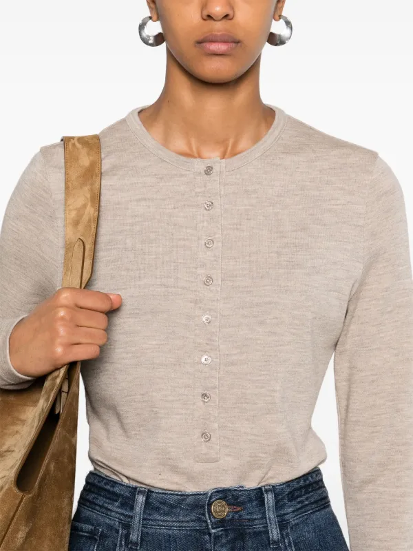 Ralph Lauren Collection Henley T shirt Neutrals FARFETCH TR