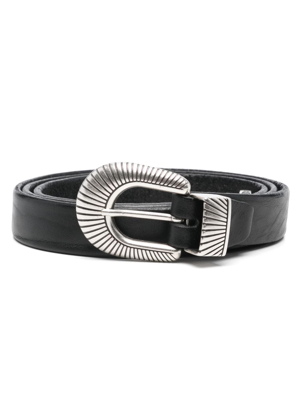 Shop Eraldo Leather Belt In Black