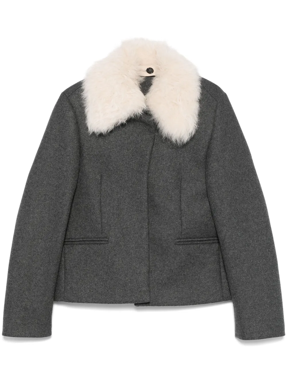 TOTEME veste à col en peau lainée | gris | Image 1