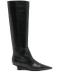 TOTEME 40mm leather knee boots - Black