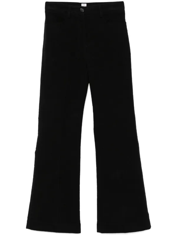 【送料&関税込】TotAme Flared Trousers Flared evening trousers black – TOTEME