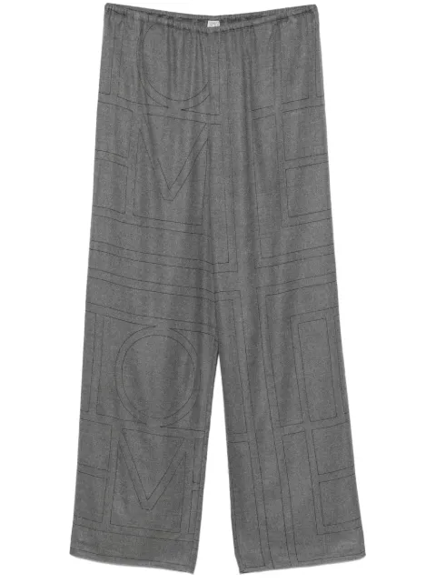 TOTEME monogram flannel trousers