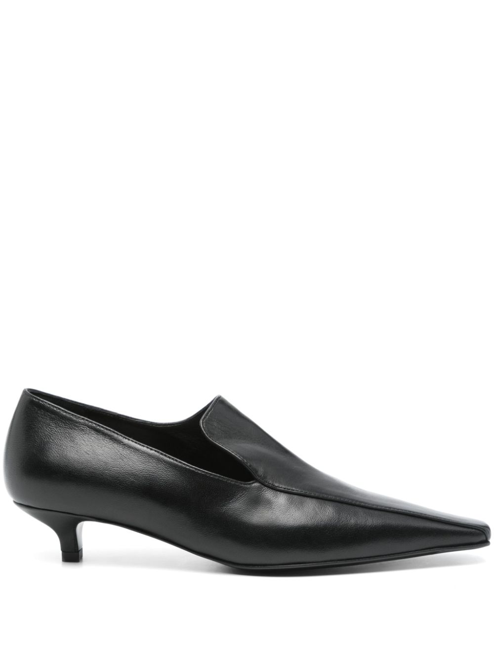 TOTEME leather loafers Black