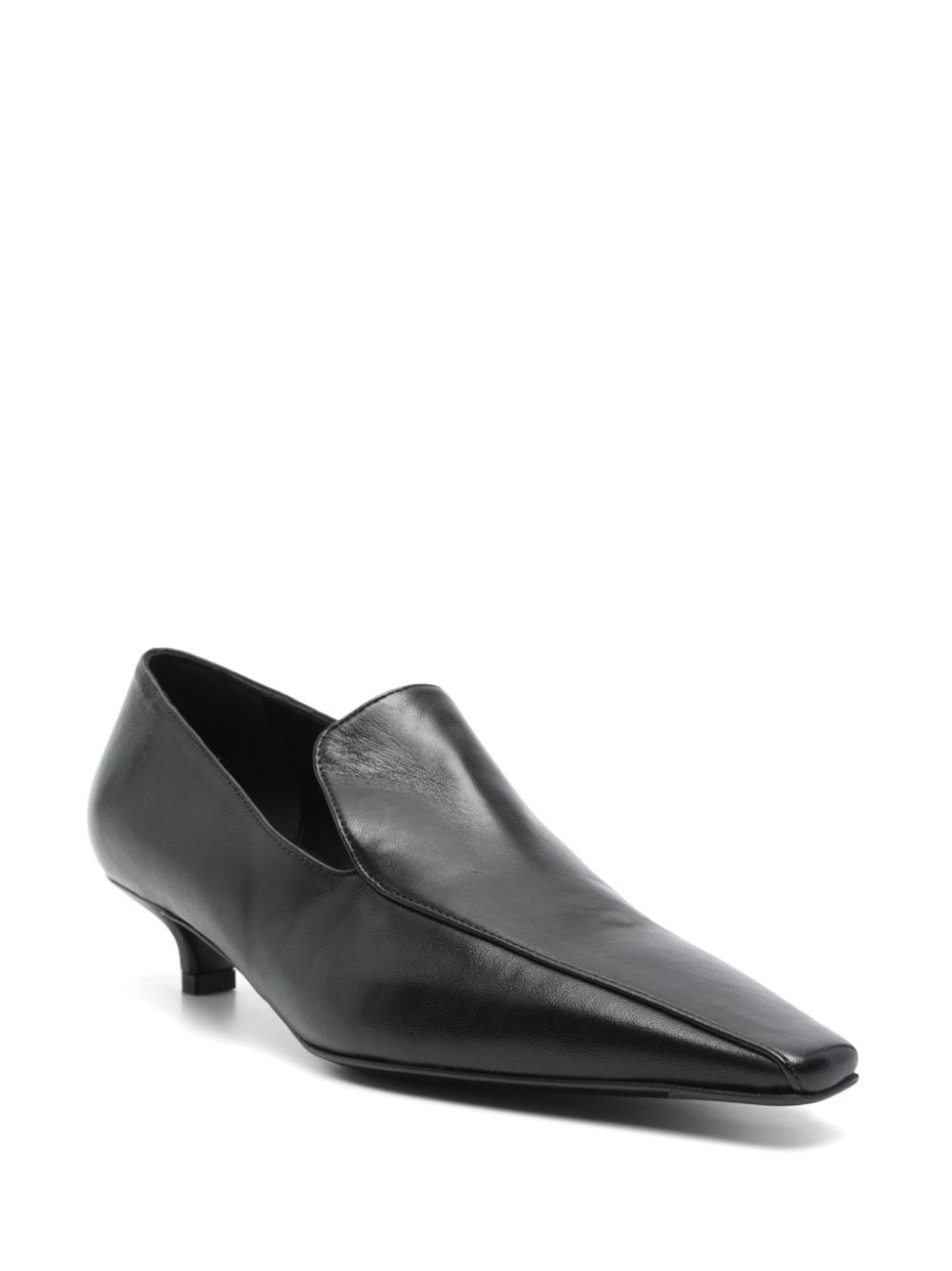 TOTEME leather loafers Black