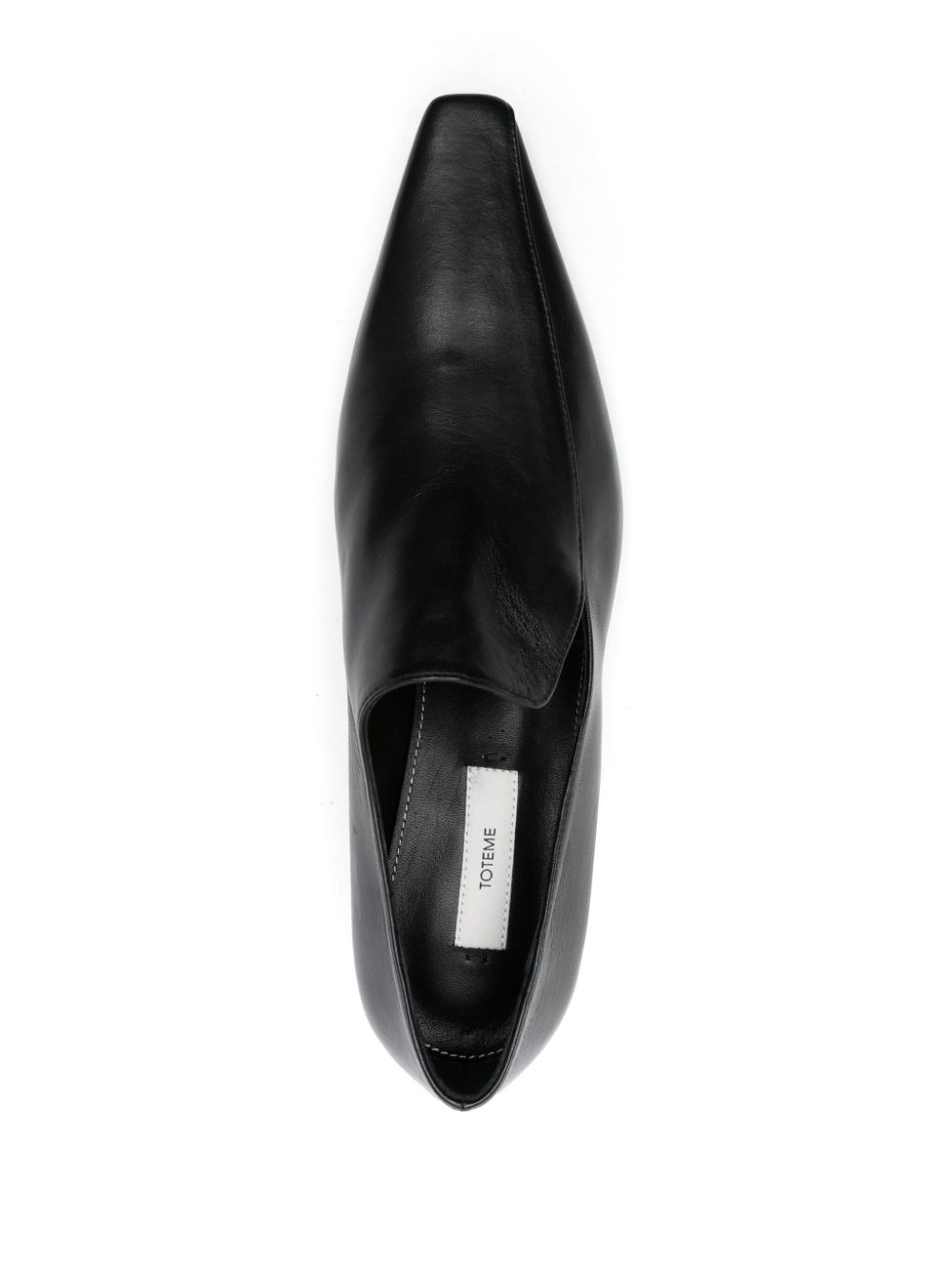 TOTEME leather loafers Black