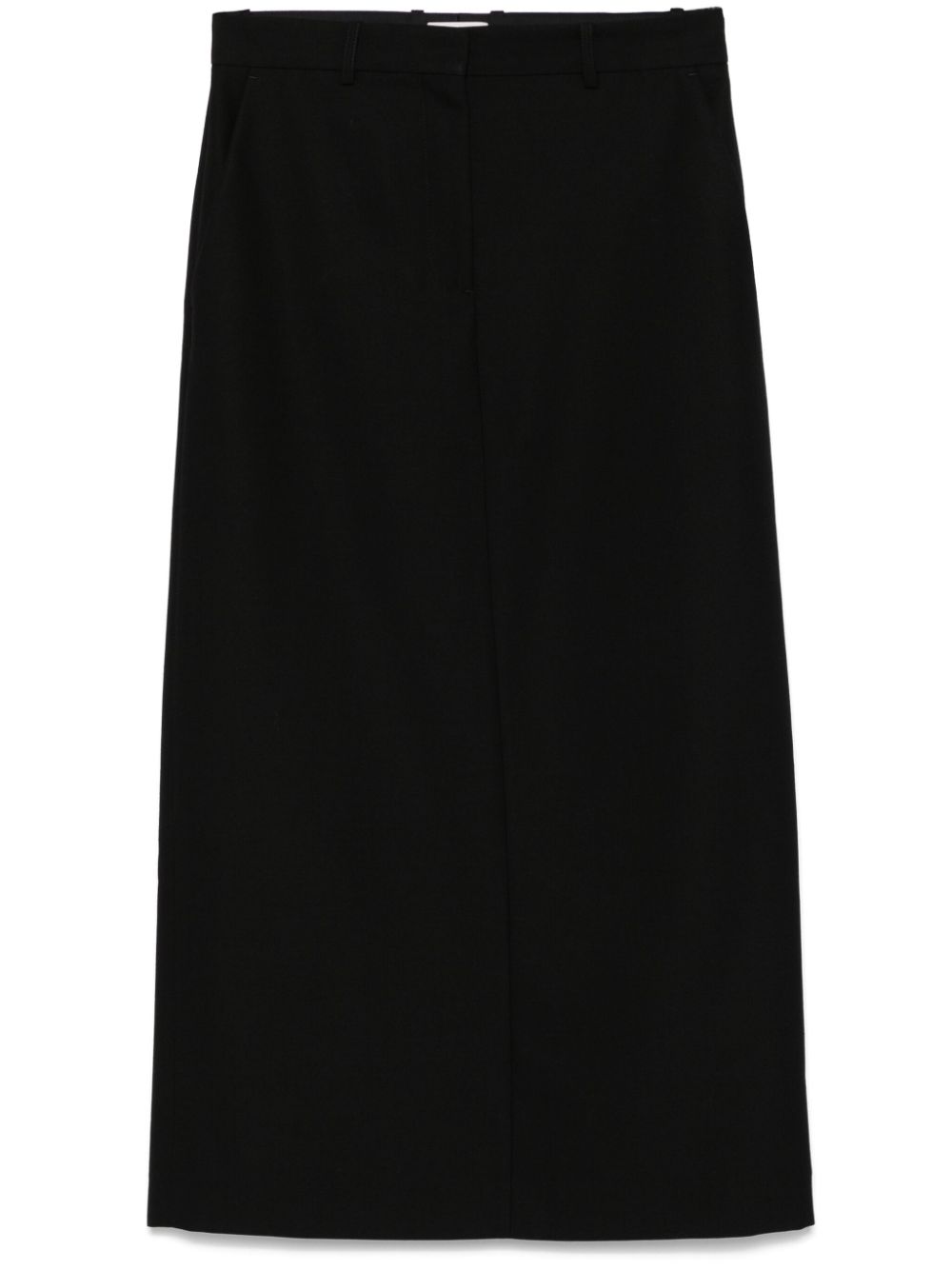 low-waist straight maxi skirt