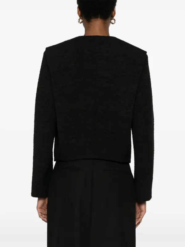 ジャケット・アウター herlipto  Boucle Jacket black M Her lip to ニット セーター Boucle Bicolor Knit Jacket レディース