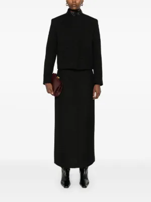 【TOTEME】クロップドブークレ ジャケット ブラック TOTEME ウィメンズ クロップドジャケット通販 - FARFETCH