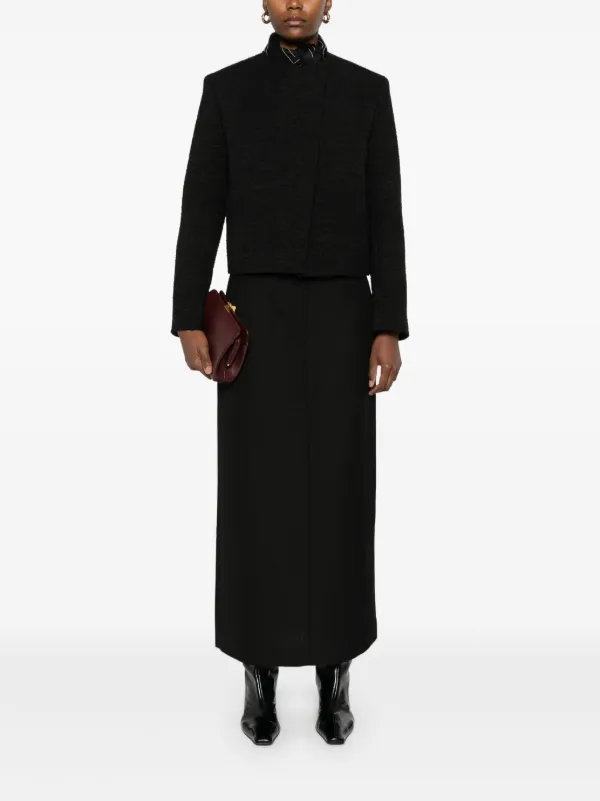 【Toteme】 Cropped boucleジャケット Cropped bouclé jacket in black - Toteme | Mytheresa