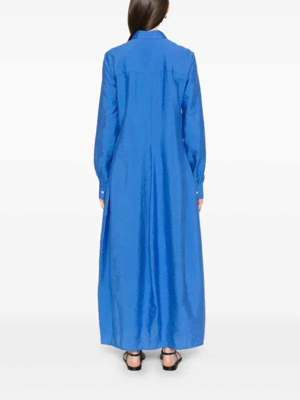 long sleeve parachute dress Parachute silk-blend maxi dress - beige