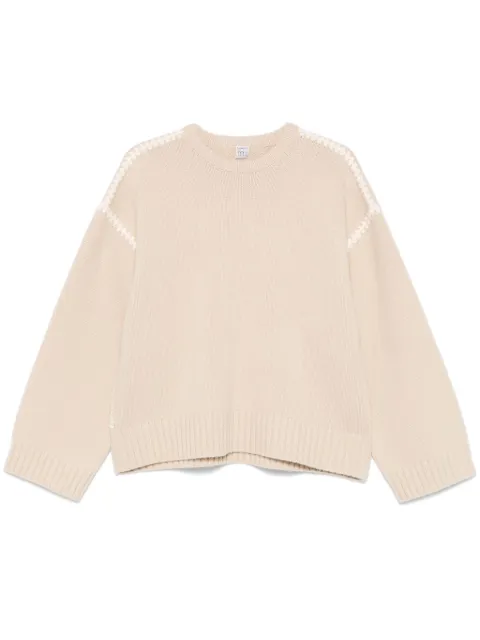 TOTEME embroidered-trim sweater 