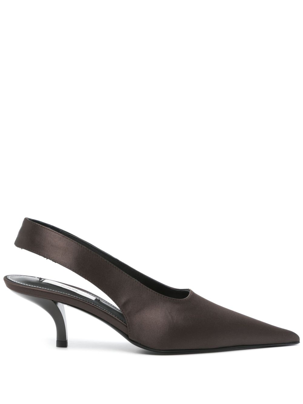 TOTEME 55mm Classic satin pumps Brown