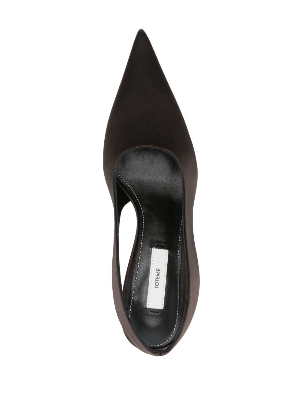 TOTEME 55mm Classic satin pumps Brown