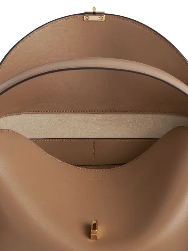 TOTEME T-Lock Leather Top Handle Bag | Brown | FARFETCH TOTEME T-Lock Leather Top Handle Bag | Brown | FARFETCH