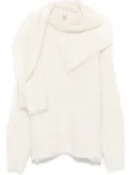 TOTEME draped-scarf sweater - Neutrals