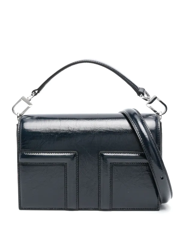 【TOTEME】Tフラップ ミニトートバッグ Mini T-Flap leather bag black – TOTEME