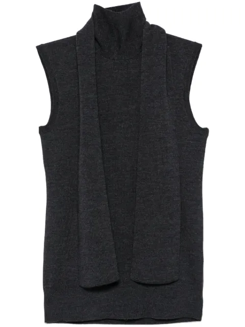 TOTEME camiseta con detalle de mascada