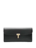 TOTEME T-lock leather wallet - Black