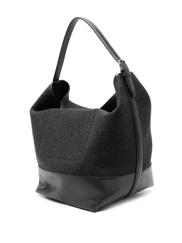 TOTEME Belted Doublé Tote Bag | Grey | FARFETCH