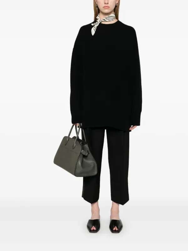 TOTEME ブラックリブニット S TOTEME ダブルニット セーター | ブラック | FARFETCH JP