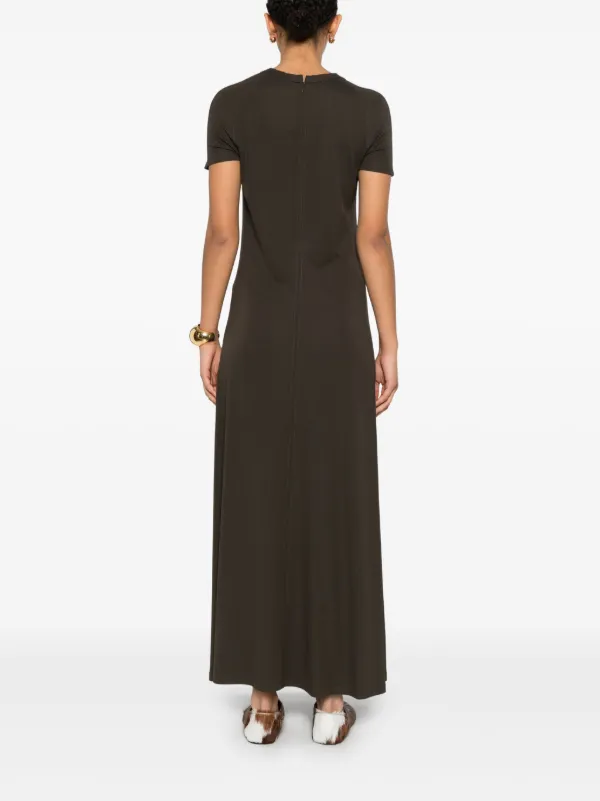 green emerald velvet dress Sleeveless cotton tee dress black  TOTEME
