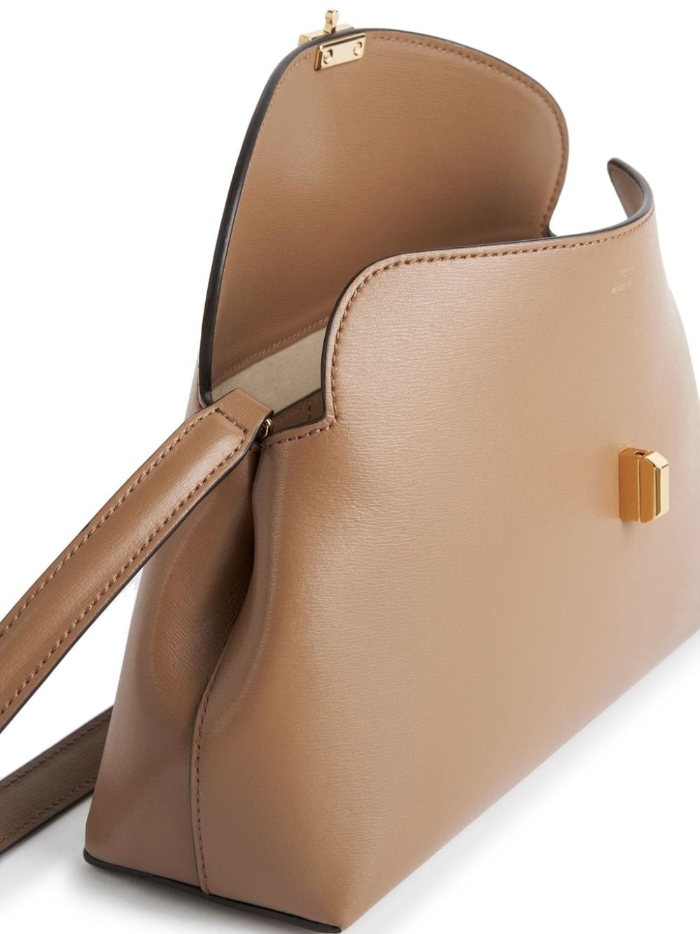 Shop Totême T-lock Clutch Bag In Brown