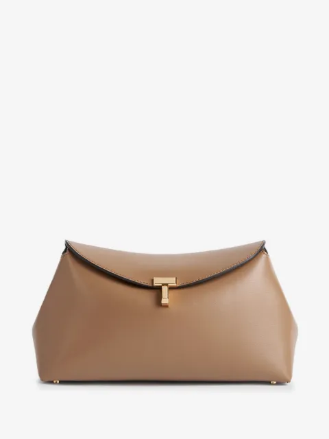 TOTEME t-lock leather clutch