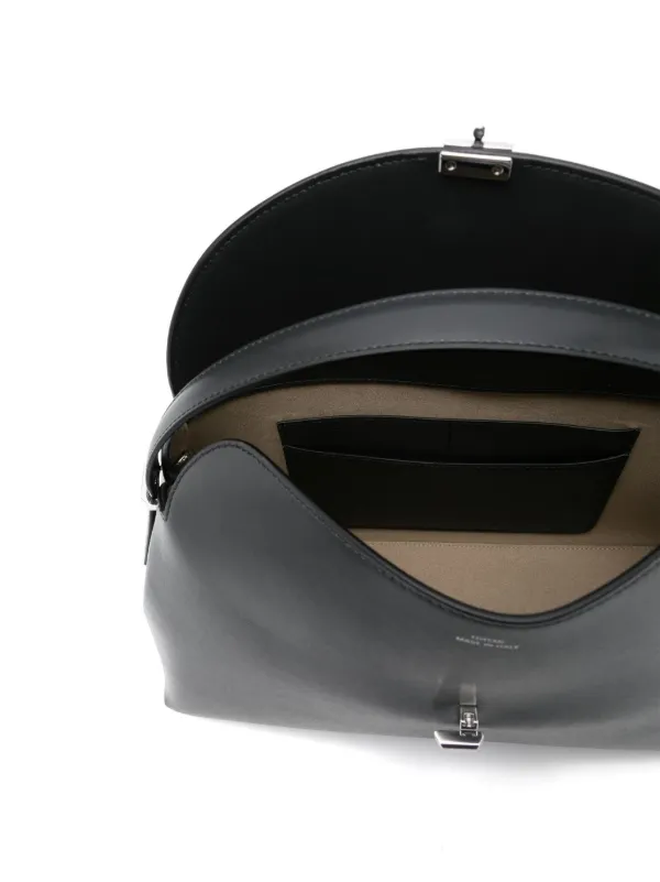 【関税込み】TOTEME T-LOCK' HANDBAG T-Lock leather top handle black – TOTEME