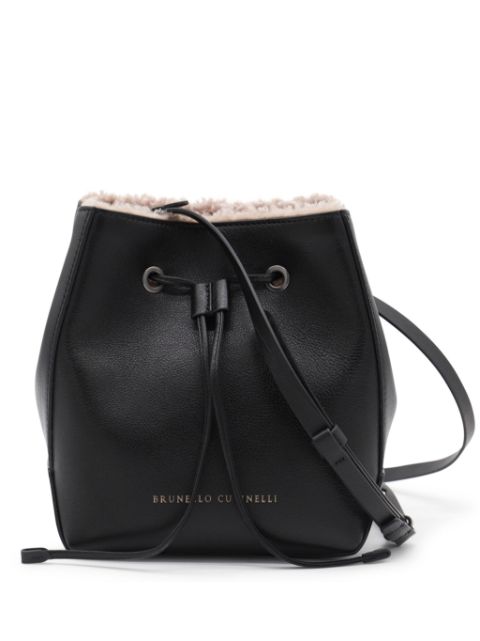 Brunello Cucinelli leather bucket bag Women