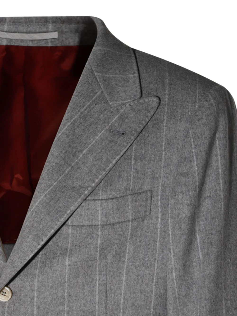 Brunello Cucinelli Gestreepte blazer Grijs