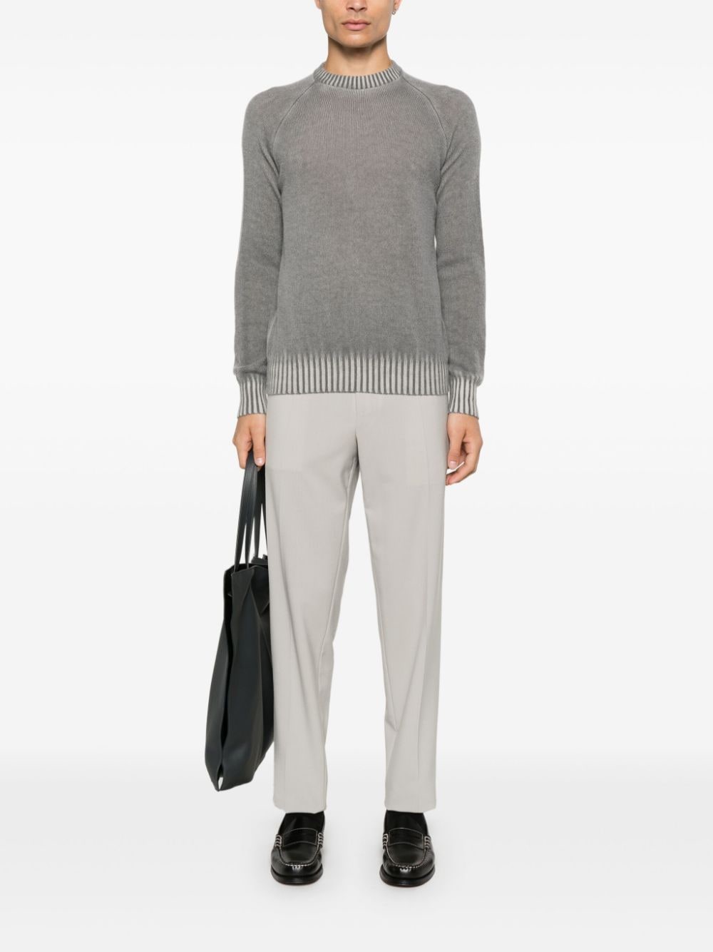 Shop Drumohr Cashmere Sweater In Grey