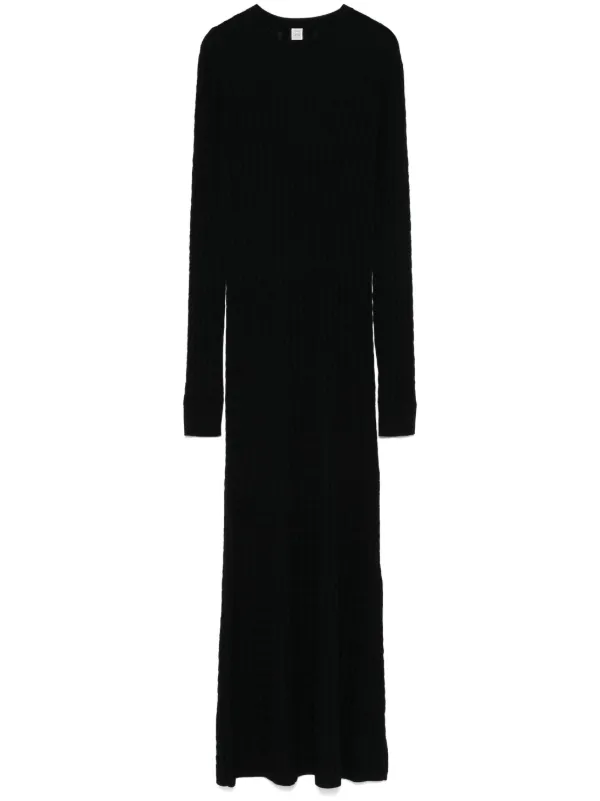 TOTEME cable-knit Maxi Dress | Black | FARFETCH