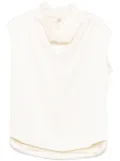 TOTEME sleeveless funnel-neck blouse - White