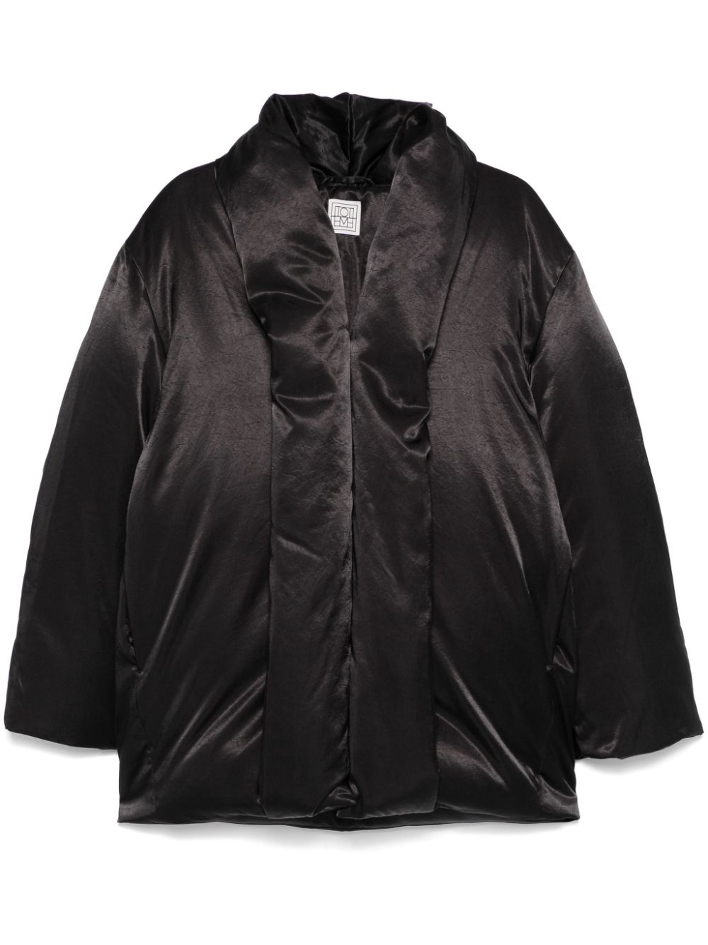 satin puffer jacket