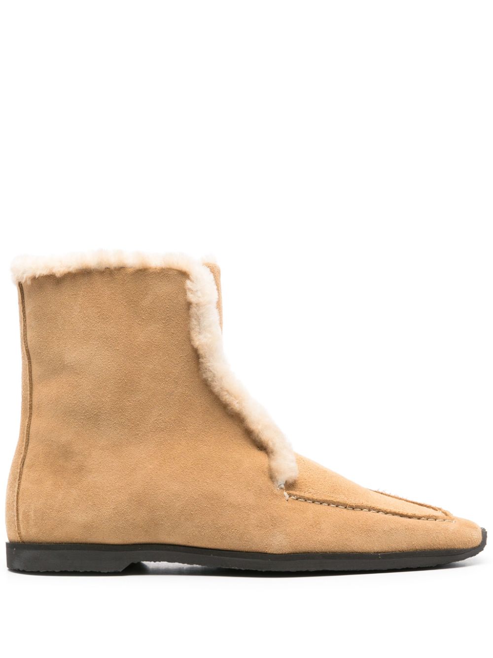 TOTEME shearling-edge boots Brown