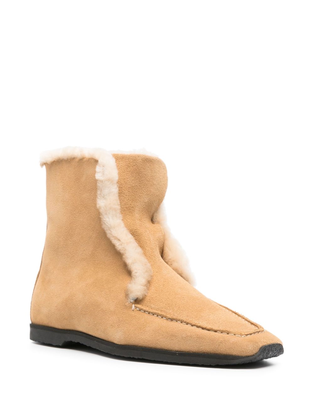 TOTEME shearling-edge boots Brown