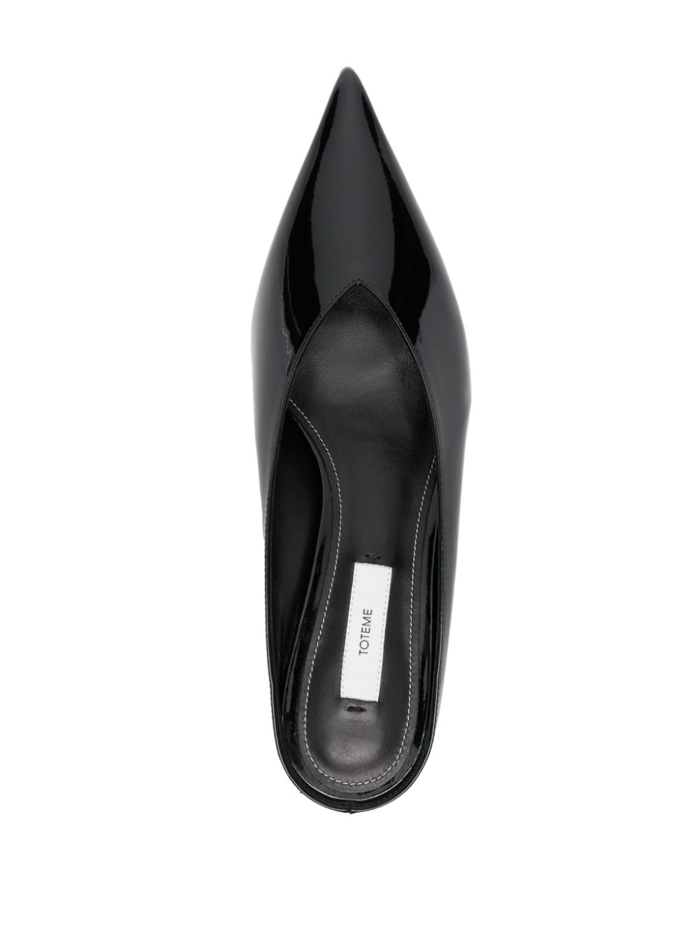 TOTEME 35mm patent-leather mules Zwart