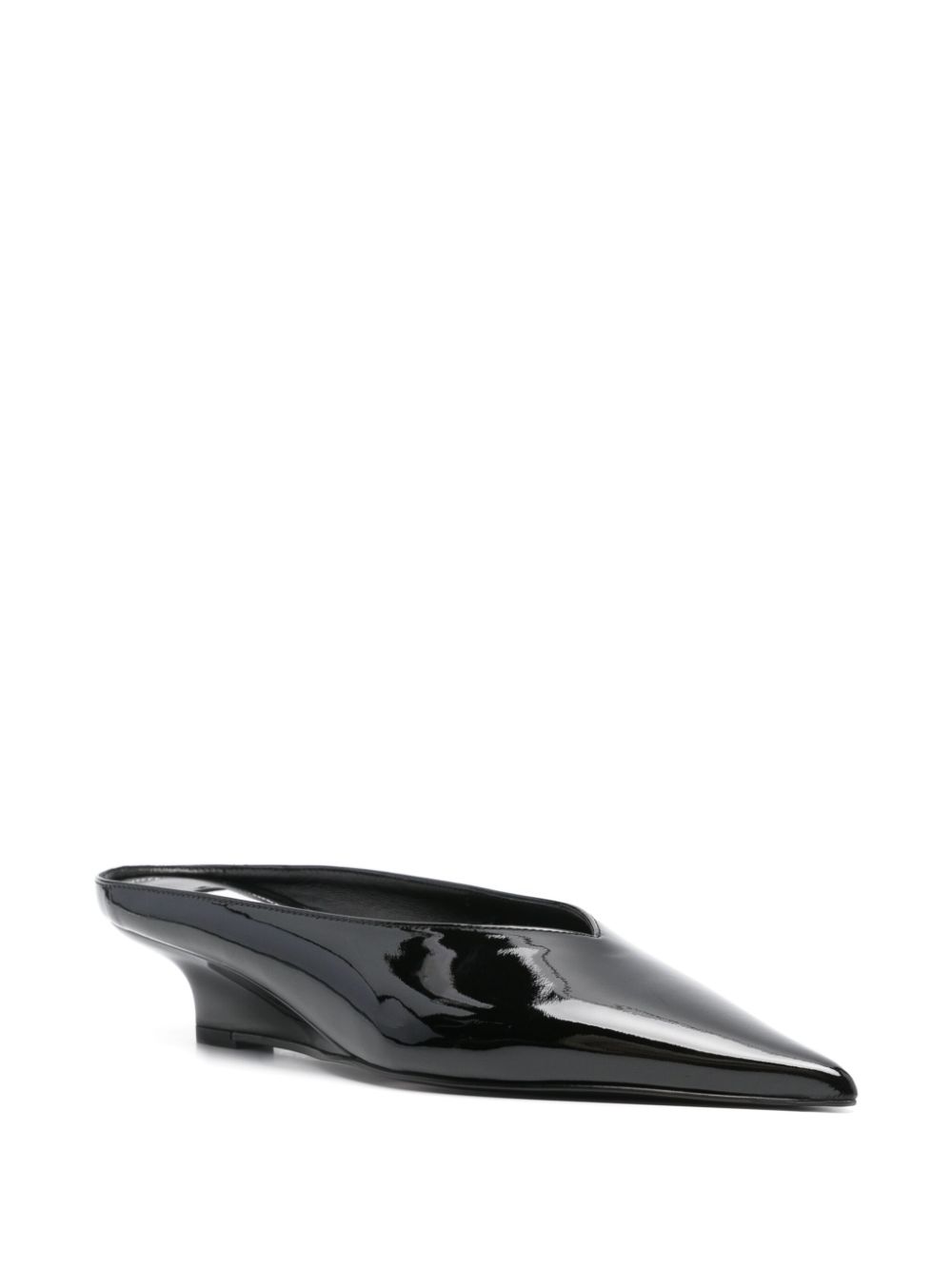 TOTEME 35mm patent-leather mules - Black