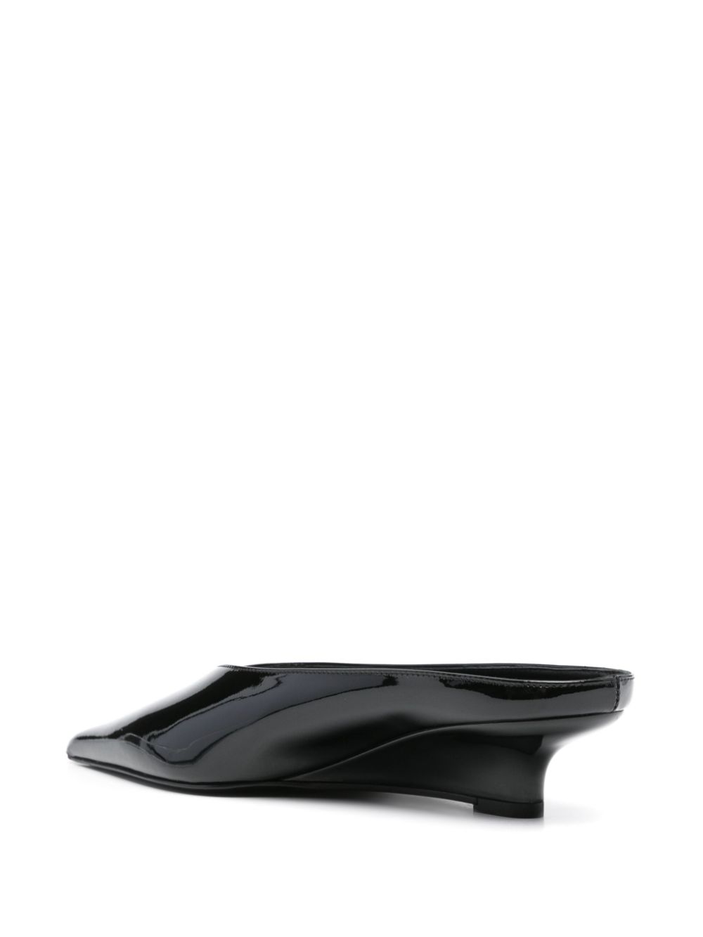 TOTEME 35mm patent-leather mules Zwart