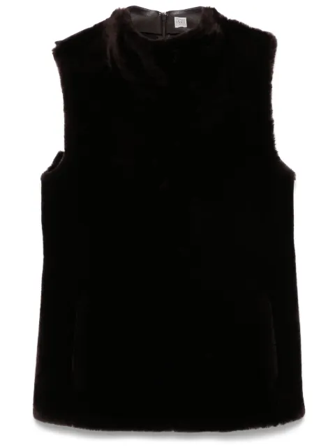 TOTEME shearling-panel top