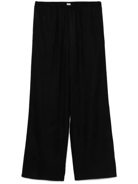 TOTEME pantalones de franela con monograma