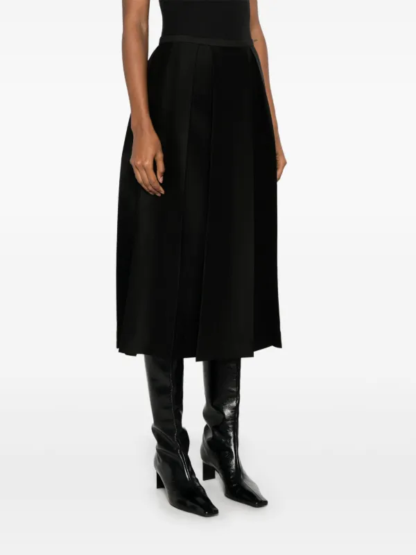 TOTEME Twinflower Midi Skirt | Black | FARFETCH